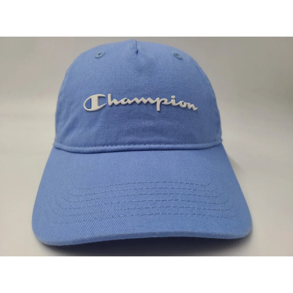 Women Champion Brand Strapback Adjustable Hat Cap Cotton Casual Sport Blue White